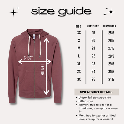 over thinker | zip up sweatshirt