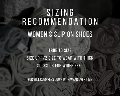 Fur Lined Slip-on Shoes | Black