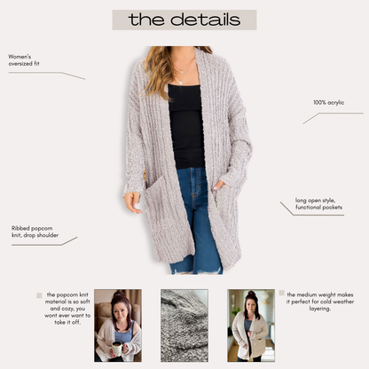 cold girl cardigan | oversized women's sweater