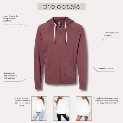 over thinker | zip up sweatshirt