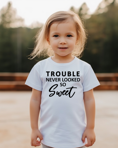 trouble never looked so sweet | toddler tshirt