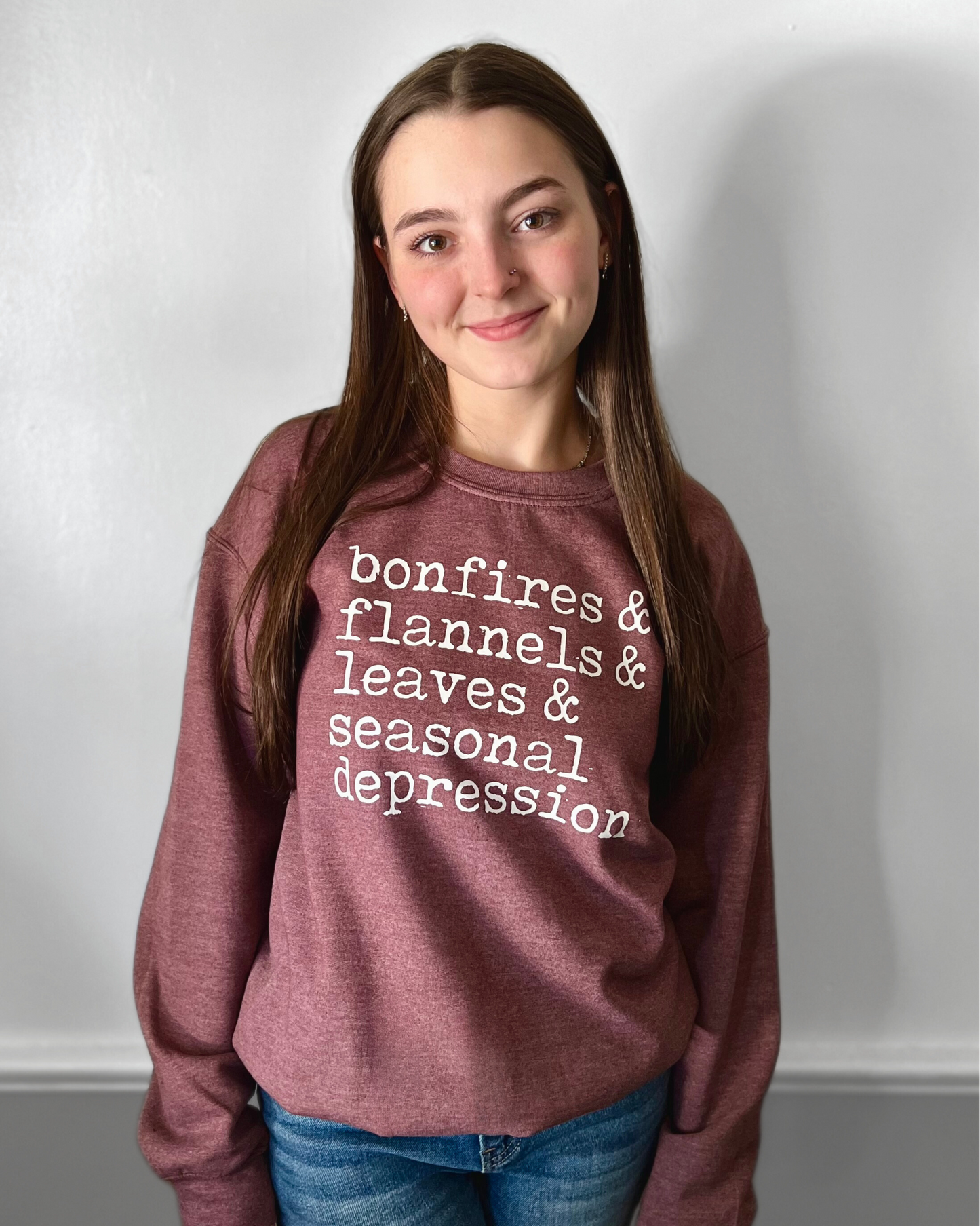 bonfires & flannels & leaves & seasonal depression | sweatshirt