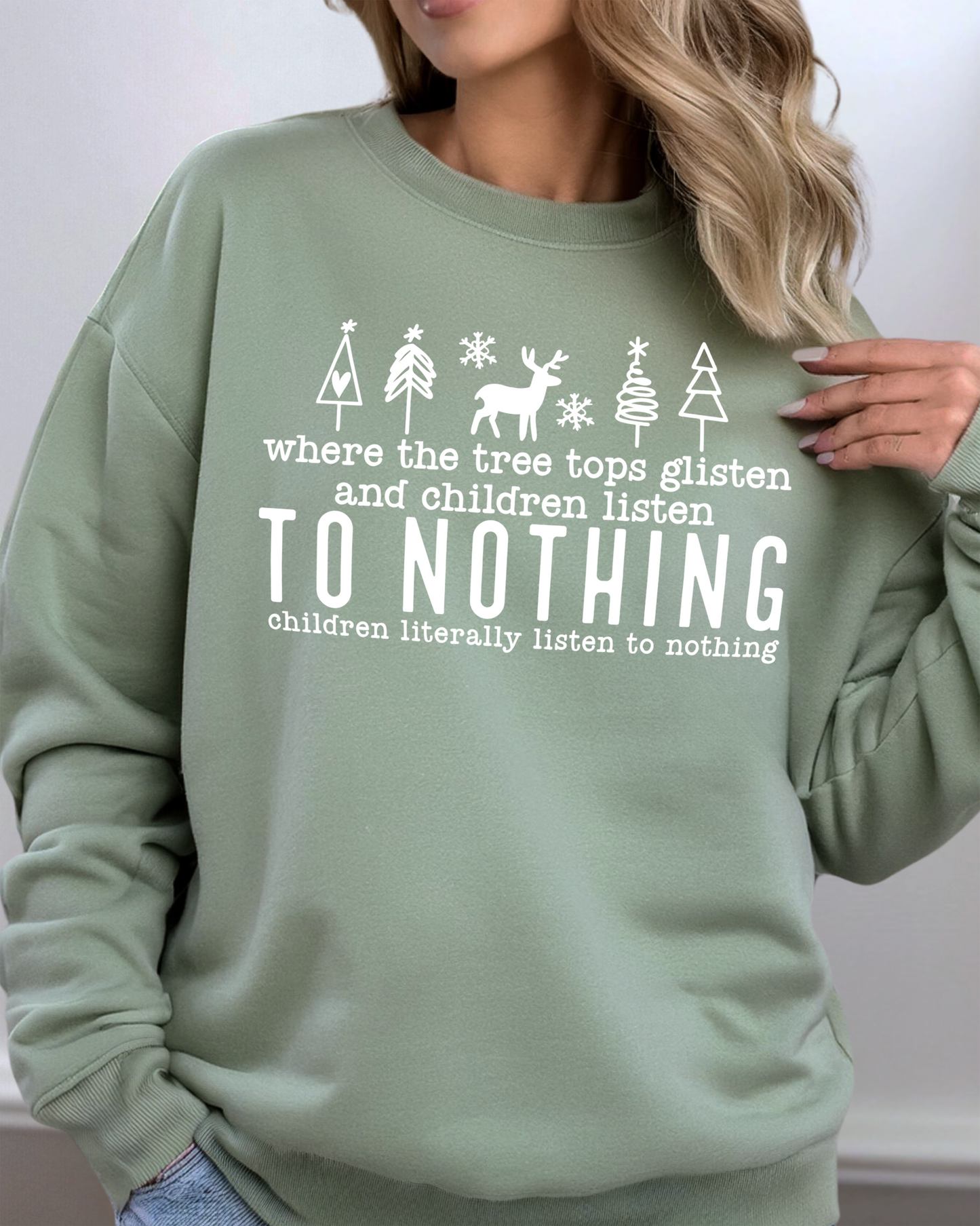 where the tree tops glisten | crewneck sweatshirt