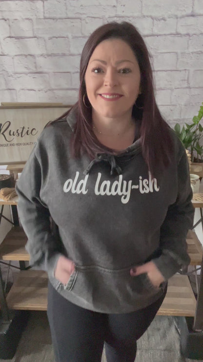 Old Lady-ish | Mineral Wash Hooded Sweatshirt