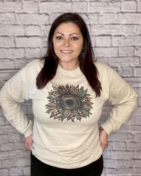 Camo Sunflower - Women's shirts -  Rustic Cuts