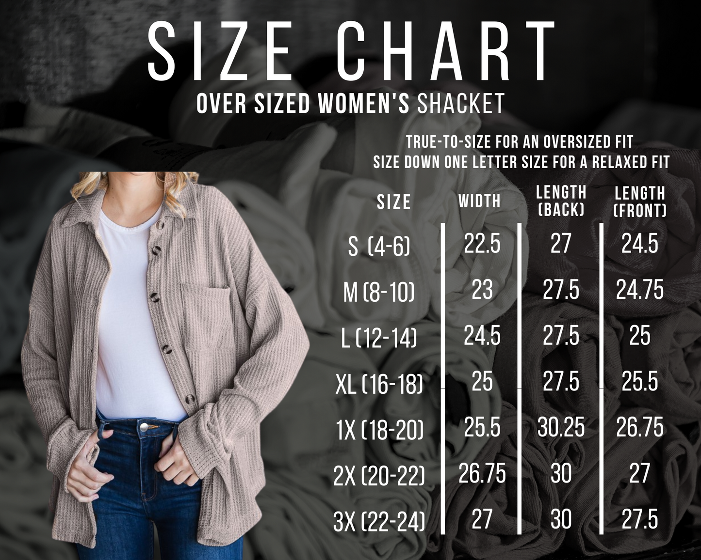 Waffle Knit | Oversized Women's Shacket