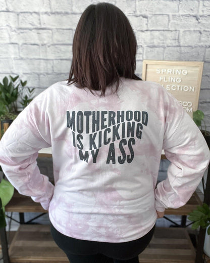 Motherhood Is Kicking My Ass - Women's shirts -  Rustic Cuts