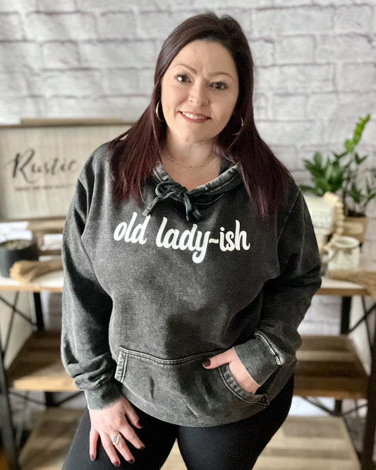 Old Lady-ish | Mineral Wash Hooded Sweatshirt