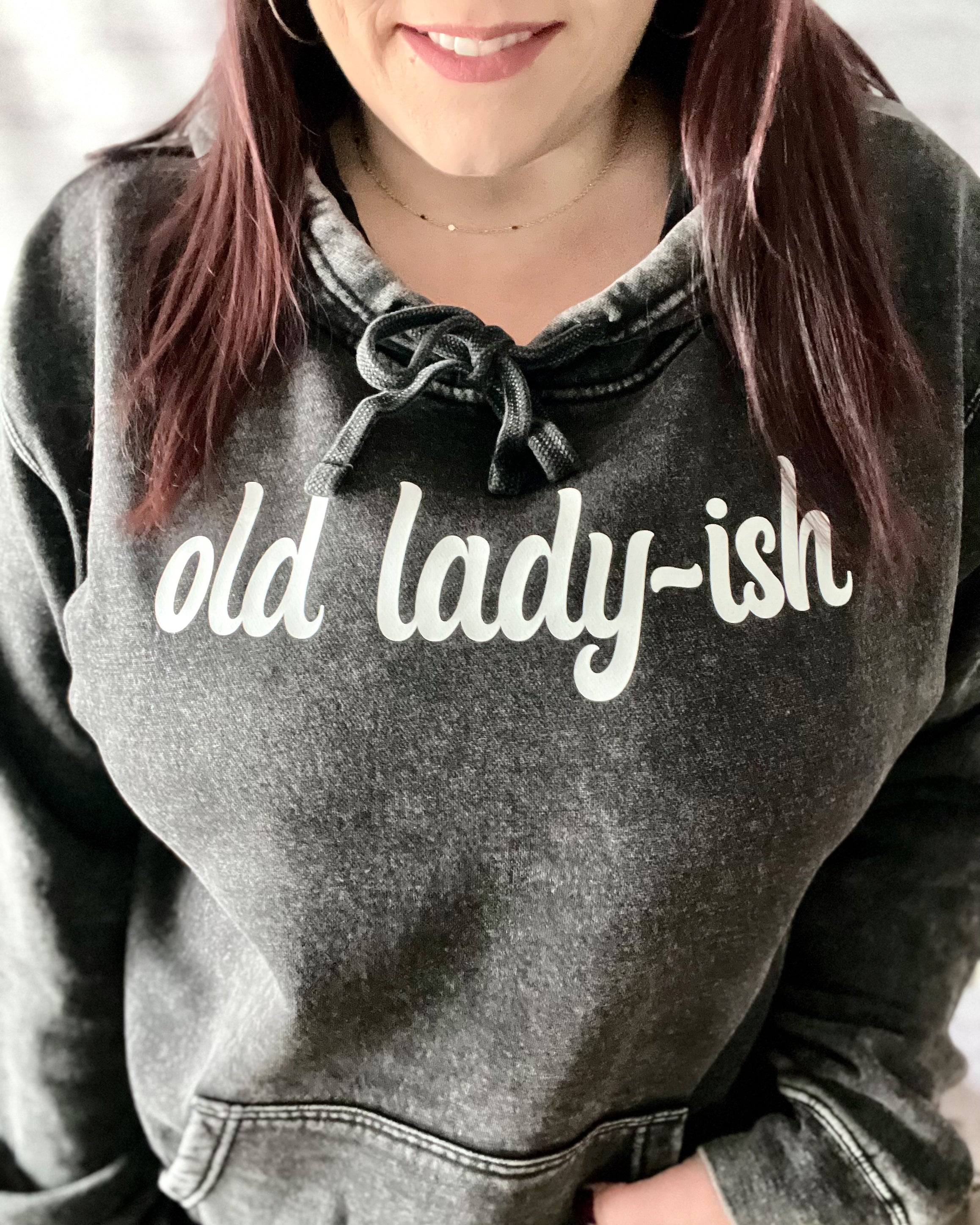 Old Lady ish Mineral Wash Hooded Sweatshirt