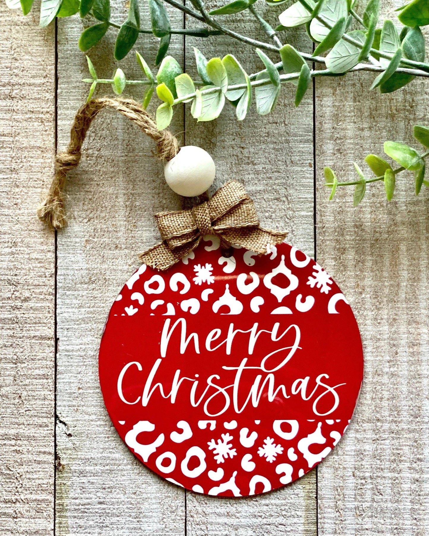 Merry Christmas - Christmas Ornament - Christmas Ornaments -  Rustic Cuts