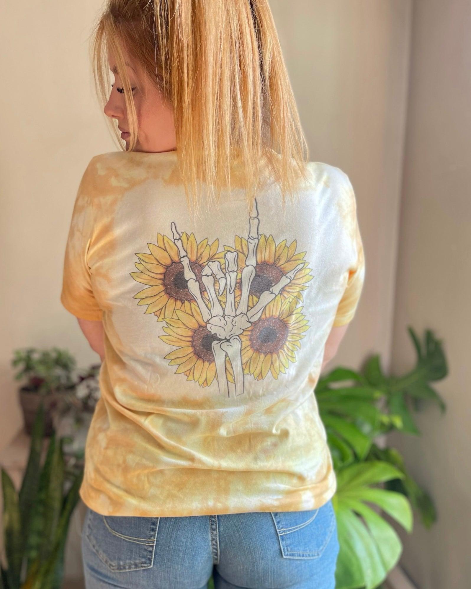 Skellie Sunflowers - Women's shirts -  Rustic Cuts