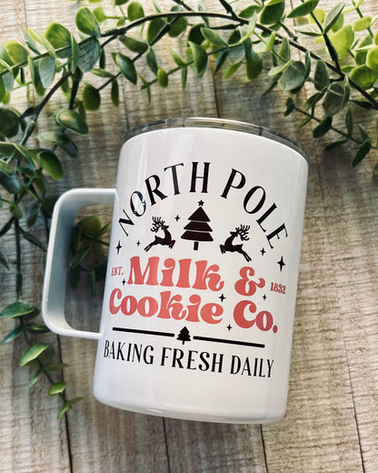North Pole Milk & Cookie Co | 12oz Stainless Steel Mug
