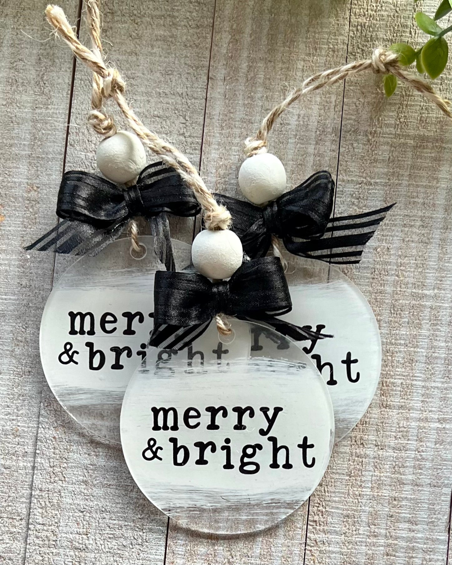 merry & bright | christmas ornament