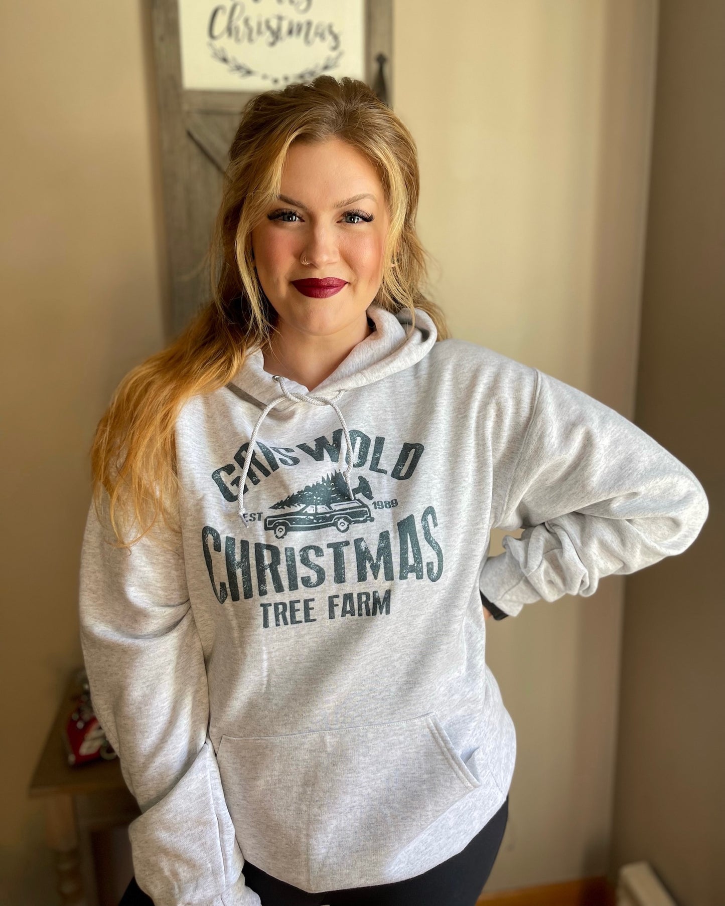 griswold christmas tree farm | hooded sweatshirt